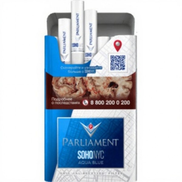 Сигареты Parliament SOHO NYC Aqua Blue